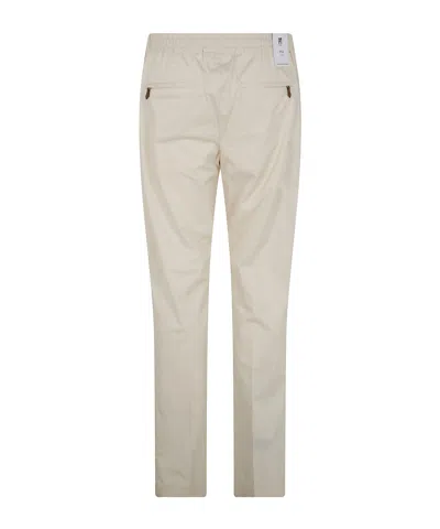 Pt01 Soft Popeline Regular Trousers In White