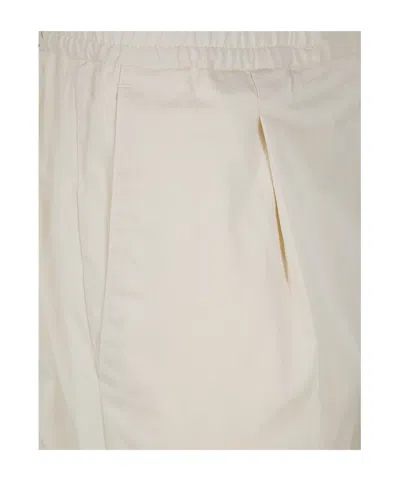 Pt01 Soft Popeline Regular Trousers In White