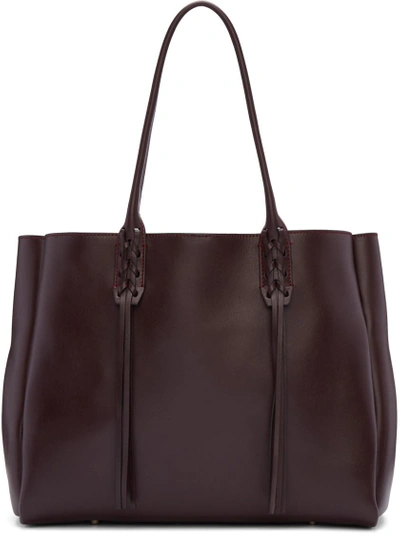 Shop Lanvin Burgundy Leather Small Shopper Bag