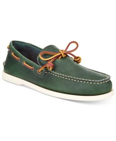 Tommy Hilfiger Men&#039;s Brisbane Boat Shoes In Dark Green