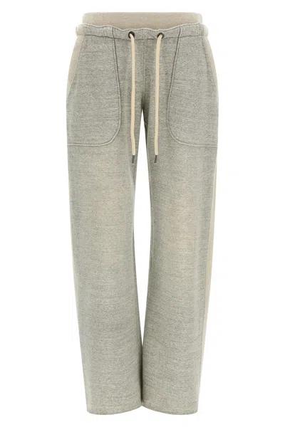 R13 Drawstring Panel Track Pants In Gray