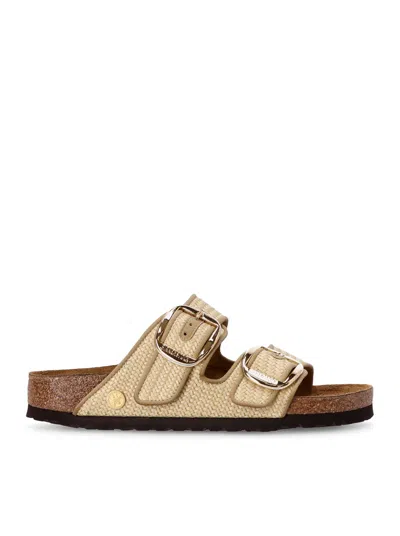 Birkenstock Arizona Big Buckle Natural – Woven Textile Sandal In Neutral
