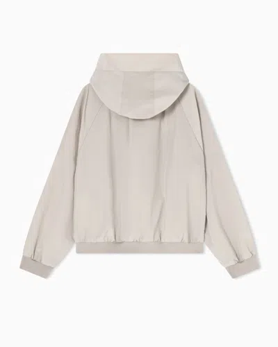 Armani Exchange Windbreakers In Mixed Fabric In Neutral