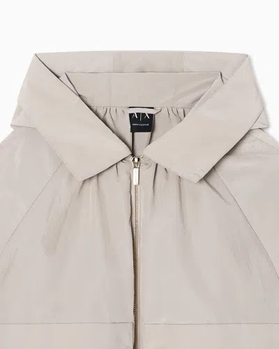 Armani Exchange Windbreakers In Mixed Fabric In Neutral