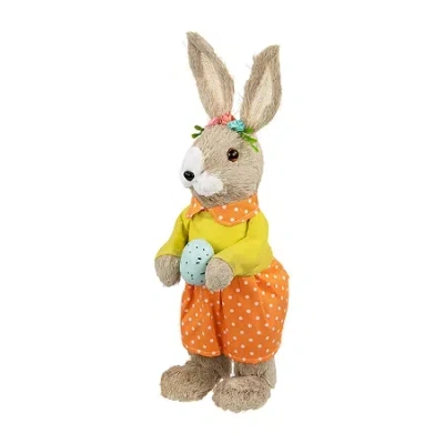 Northlight Standing Rabbit With Easter Egg Figure In Multi