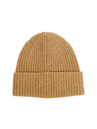 Acne Studios Korval Wool Blend Beanie In Brown