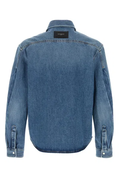Givenchy Couture Seam Shirt In Shadow Washed Denim Clothing In Blue