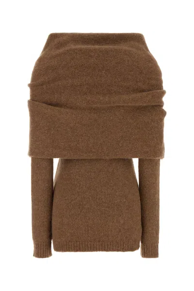 Entire Studios Biscuit Wool Blend Sweater In Brown