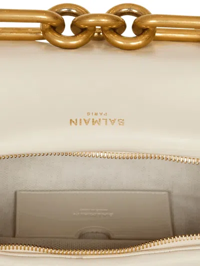 Balmain Medium Sync Shoulder Bag In Neutral