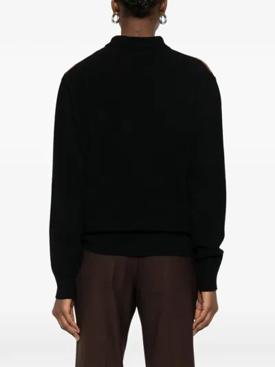 菱形纹针织POLO领上衣