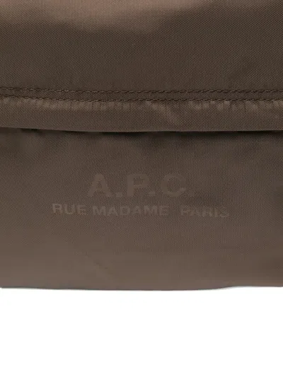 A.p.c. Zip-up Backpack In Brown