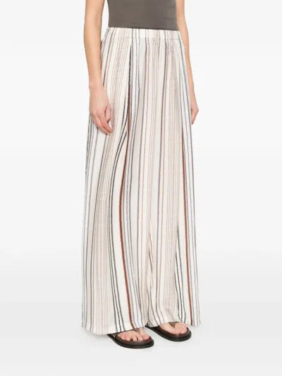 Eleh Striped-pattern Trousers In Gold