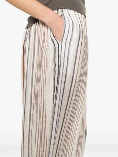 Eleh Striped-pattern Trousers In Gold