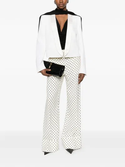 Tom Ford Wool Tuxedo Jacket In White