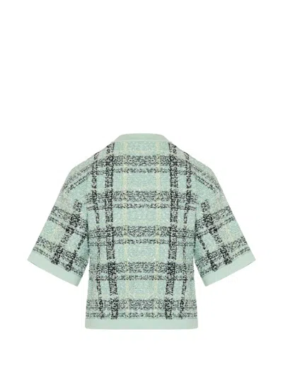 Balmain Checked Button-up Cardigan In Multi