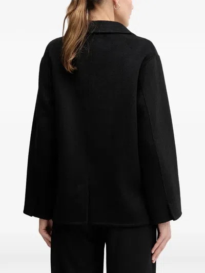 Gaudì Double-breasted Coat In Black