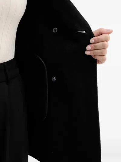 Gaudì Double-breasted Coat In Black
