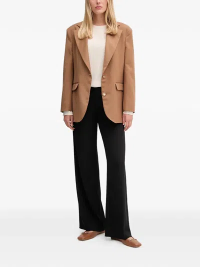 Gaudì Button Notched Blazer In Brown