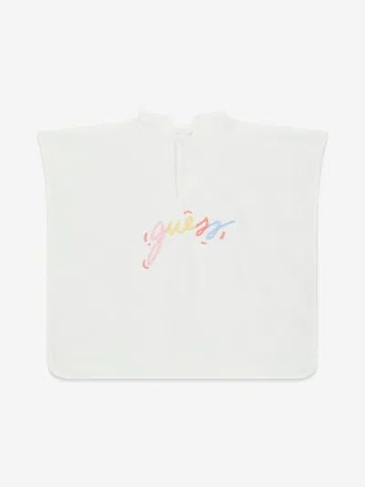 Guess Baby Hooded Poncho Towel In White