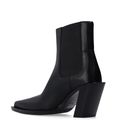 Acne Studios Pointed Leather Boots In Black