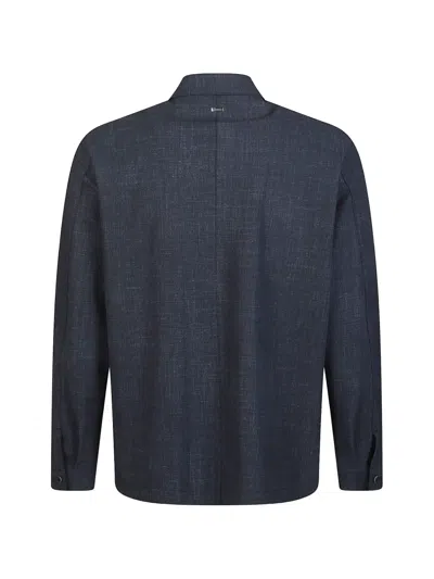 Herno Button-up Shirt Jacket In Blue