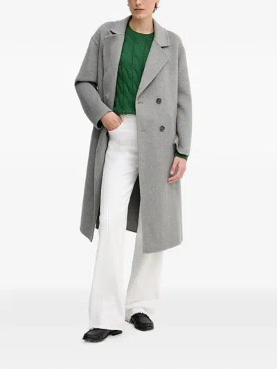Gaudì Double-breasted Coat In Gray