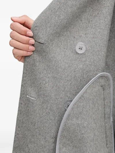 Gaudì Double-breasted Coat In Gray