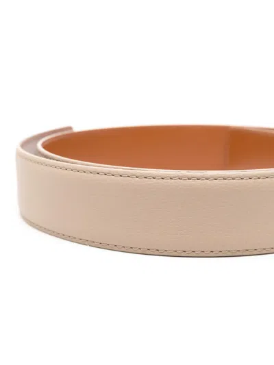 Santoni Leather Belt In Brown