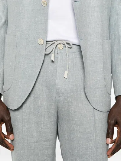 Eleventy Notched-lapel Single-breasted Suit In Blue