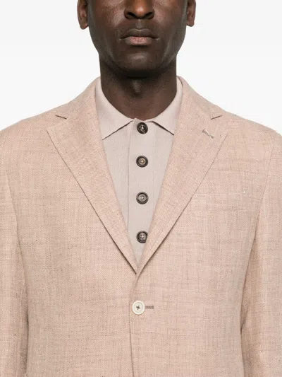 Eleventy Single-breasted Blazer In Neutral