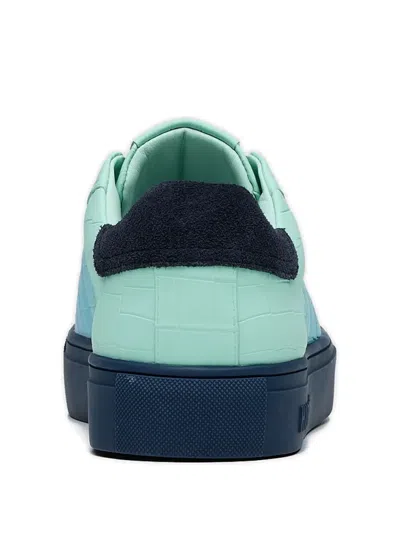 Hide & Jack Croc-embossed Sneakers In Blue