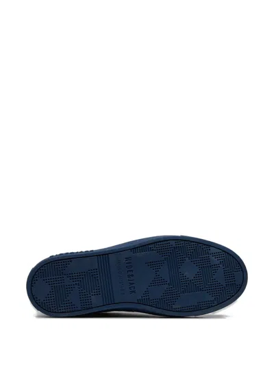 Hide & Jack Croc-embossed Sneakers In Blue