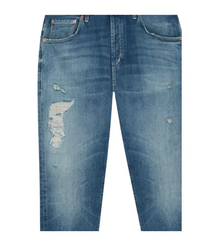 Dondup Distressed Trousers In Blue