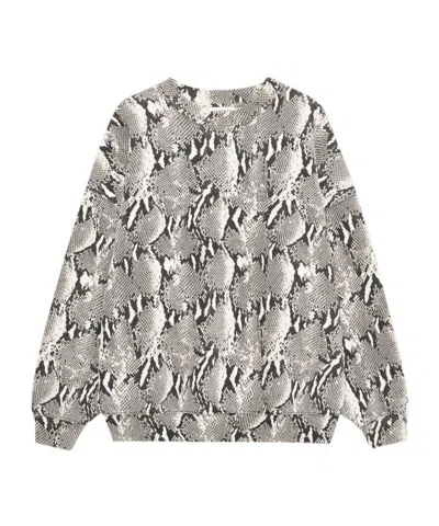 Anine Bing Miles Sweatshirt Washed Python In Gray