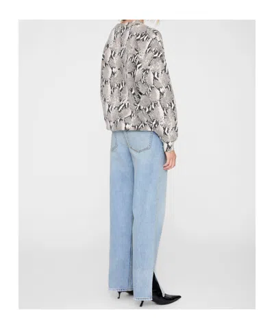 Anine Bing Miles Sweatshirt Washed Python In Gray