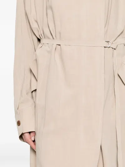 Eleh Belted Coat In Neutral