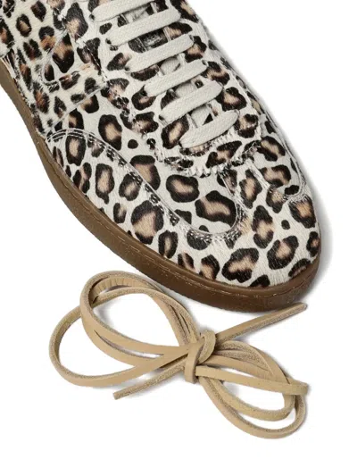 Msgm Leopard-print Sneakers In Brown
