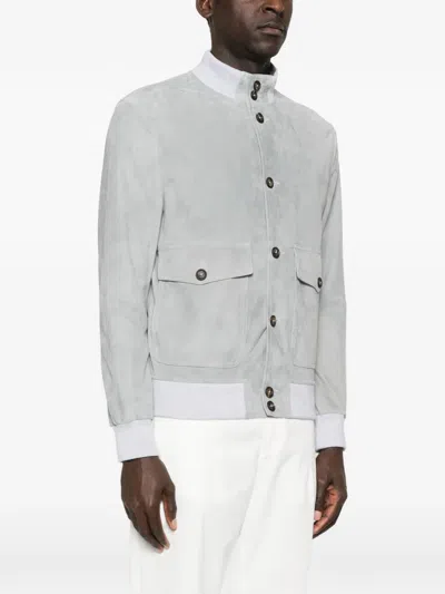 Eleventy Suede Jacket In Multi