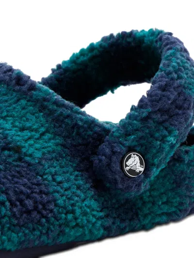 Crocs Checked Slippers In Blue