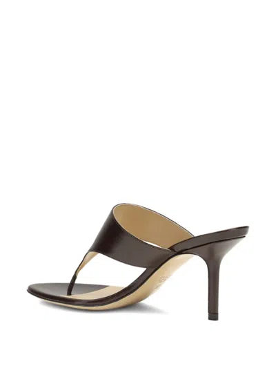 Francesco Russo Stiletto Heel Thong Thong Sandal In Brown