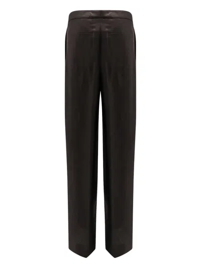 Lardini Flat-front Trousers In Brown