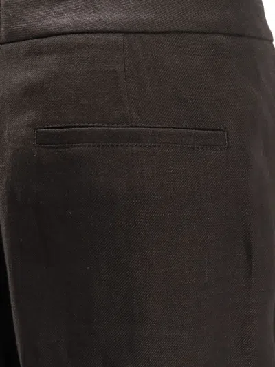 Lardini Flat-front Trousers In Brown