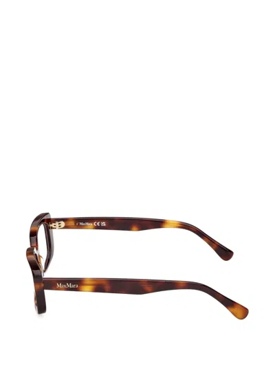 Max Mara Eyewear Rectangle-frame Glasses In Brown