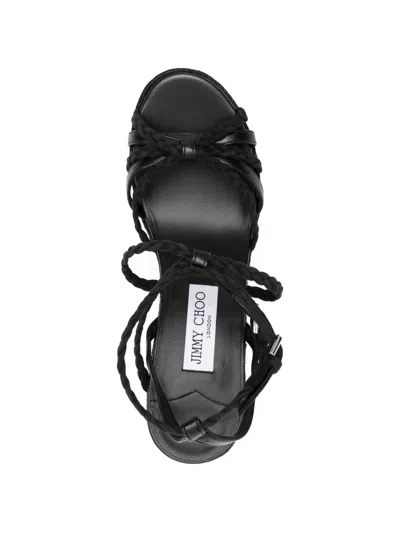 Jimmy Choo Sophisticated Woven Design Pumps With Adjustable Ankle Strap In Multi