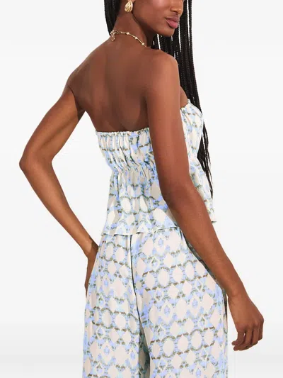 Lenny Niemeyer Ikat-pattern Drawstring Blouse In Multi