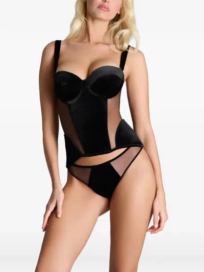 Maison Close Open-back Briefs In Black
