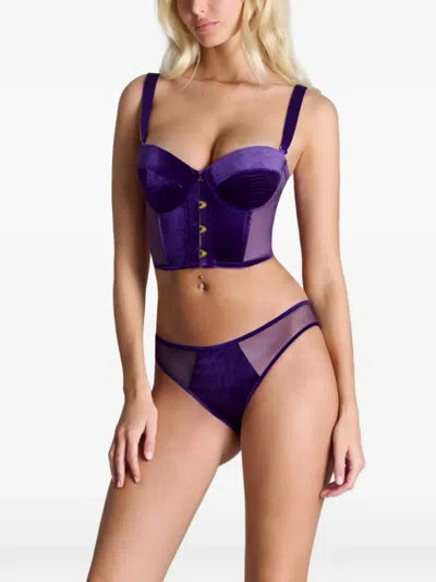 Maison Close Open-back Briefs In Blue