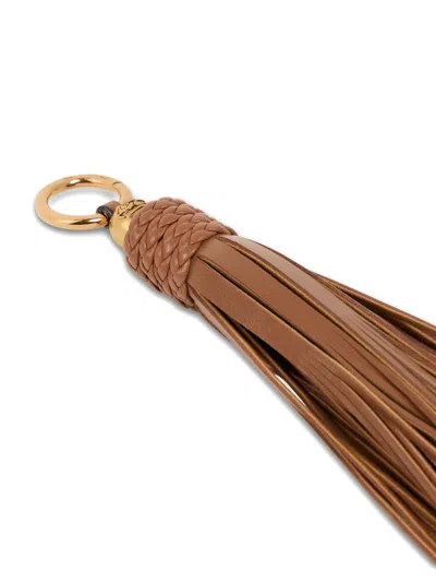 Etro Leather Charm In Brown