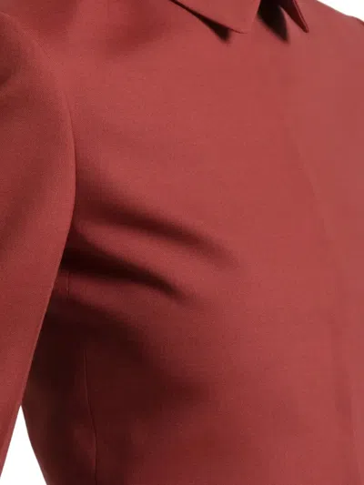 Alberta Ferretti Collared Jacket In Red