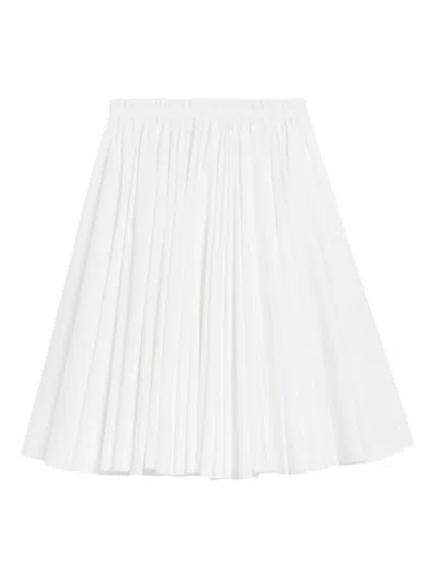 Ami Alexandre Mattiussi Ami Paris Ami Paris Cotton Midi Corolla Skirt In White